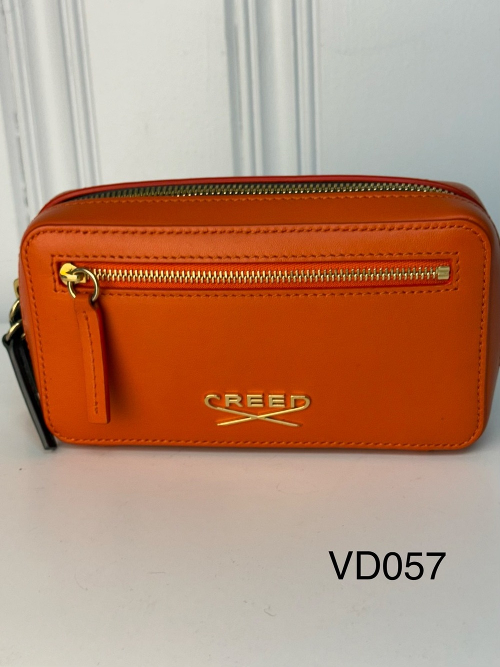 Creed Large Citrus Italian Leather Wash Bag New